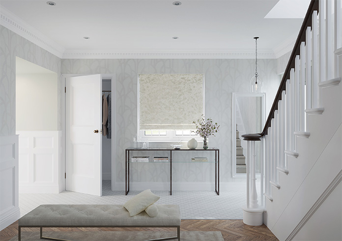 Crushed Velvet, Ivory - Roman Blind - Image 8